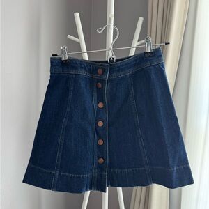 Madewell Denim Button-Up Skirt